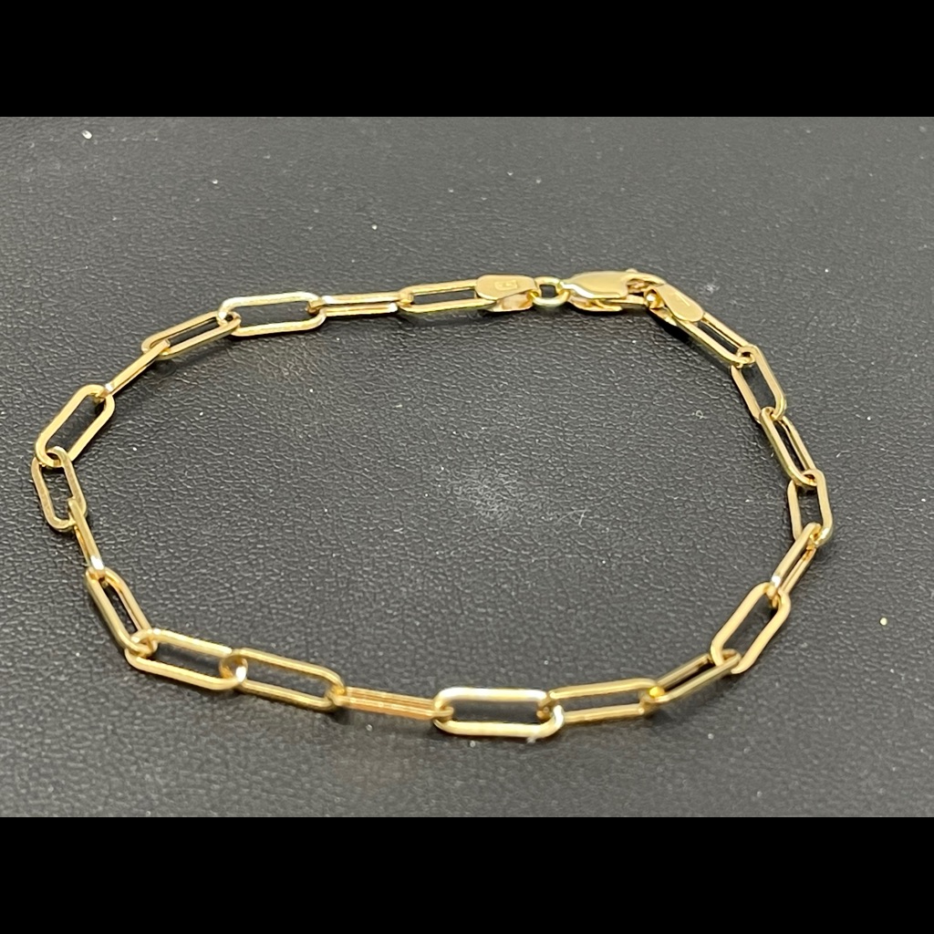 14kt Gold Paper Clip Bracelet